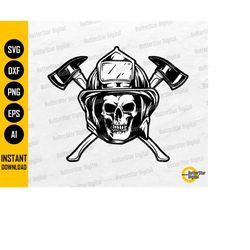 firefighter skull svg | fireman svg | firefighting shirt decal gift graphics | cutting files printable clipart vector di