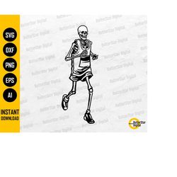 Skeleton Marathon Running SVG | Runner SVG | Racing Racer Athlete Run Walk Jog | Cutting File Clipart Vector Digital Dow