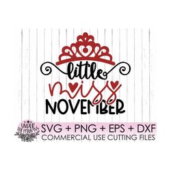 Little Miss December Svg ,Little Miss Svg, Birthday Svg,December Baby Svg ,Month Svg ,Cutting File for Cutting Machines,
