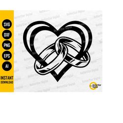 Rings Heart SVG | Love SVG | Wedding SVG | Engagement Svg | Cricut Cutting Files Silhouette Clip Art Vector Digital Down