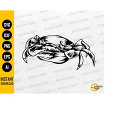 Crab SVG | Shell Fish Crustacean Ocean Sea River Fresh Water Shore Beach | Cut File Printable Clipart Vector Digital Dow