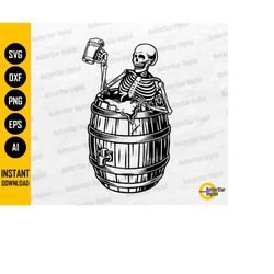 beer barrel skeleton svg | party alcoholic drink bar pub keg mug bottle drunk alcohol | cut files cnc clip art vector di