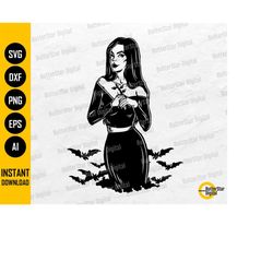 Vampire Woman SVG | Horror SVG | Gothic Decal Vinyl Shirt Graphics | Cricut Silhouette Cameo Printable Clipart Vector Di