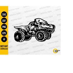 dino monster truck svg | muscle car svg | car decals wall art t-shirt | cricut cutting file silhouette clipart vector di