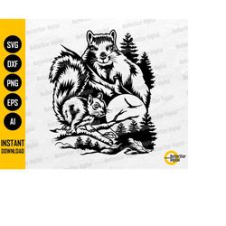 squirrels svg | wild animal t-shirt decal wall art sticker vinyl graphics | cricut cut files cuttable clip art vector di