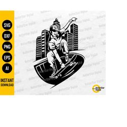 Skater SVG | Skate Park SVG | Skateboard T-Shirt Decal Stickers Graphics | Cricut Cut File Silhouette Clip Art Vector Di