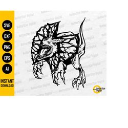 dilophosaurus svg | dino vinyl stencil graphics illustration drawing | cricut cut files silhouette cameo clip art vector