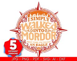 The Lord of the Rings Walked into Mordor Svg Bundle, Lord of the Rings Vector Art PNG, AI