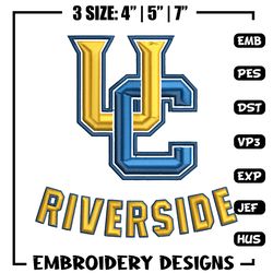California Riverside Highlanders embroidery design, logo embroidery, logo Sport, Sport embroidery, NCAA embroidery.