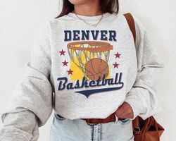 Denver Nugget, Vintage Denver Nugget Sweatshirt T-Shirt, Denver Basketball Shirt, Nuggets Shirt, Basketball Fan Shirt, R