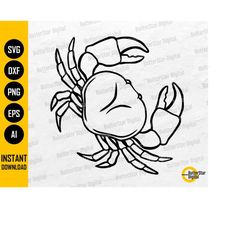 crab svg | sea animal vinyl stencil drawing illustration graphics | cricut cut file printable clipart vector digital dow