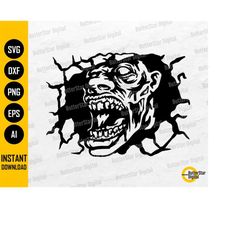 monster attack svg | scary halloween wall art decal sticker decoration | cricut cutting file cuttable clip art vector di