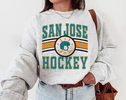 San Jose Shark, Vintage San Jose Shark Sweatshirt T-Shirt, Sharks Sweater, Sharks T-Shirt, Hockey Fan Shirt, Retro San J