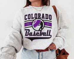 Vintage Colorado Rockie Crewneck Sweatshirt T-Shirt, Rockies EST 1991 Sweatshirt, Colorado Baseball Shirt, Retro Rockies