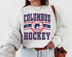 Vintage Columbus Blue Jacket Sweatshirt T-Shirt, Blue Jackets Sweater, Blue Jackets T-Shirt, Hockey Fan Shirt, Retro Col