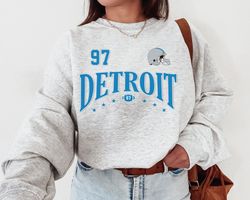 Vintage Detroit Football Crewneck Sweatshirt T-Shirt, Lions Sweatshirt, Retro Detroit Football Sweatshirt,