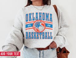 Vintage Oklahoma City Thunde Sweatshirt T-Shirt, Thunder Sweater, Thunder T-Shirt, Vintage Basketball Fan, Retro Oklahom