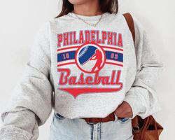 Vintage Philadelphia Phillie Crewneck Sweatshirt T-Shirt, Phillies EST 1883 Sweatshirt, Philadelphia Baseball Game, Retr