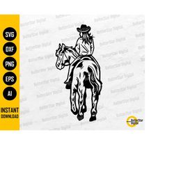 cowgirl on horse svg | western vinyl stencil illustration drawing | cricut cuttable clipart vector graphics digital down