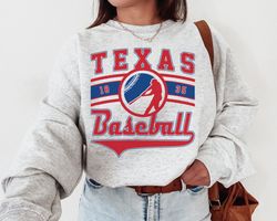 Vintage Texas Ranger Crewneck Sweatshirt T-Shirt, Rangers EST 1835 Sweatshirt, Texas Baseball Game Day Shirt, Retro Rang