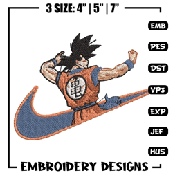 Goku Nike embroidery design, Dragon ball embroidery, Nike design, anime design, anime shirt, Digital download