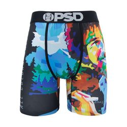 2PK Mens Sports Underwear printed lengthen athlete boxer shorts breathable underpants P34