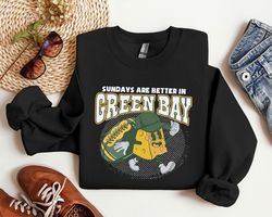 Green Bay Football Game Day Sweatshirt, Green Bay Shirt, Wisconsin Sweatshirt, Cheese Head Vintage Crewneck, Football Ch