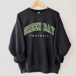 Green Bay Football Sweatshirt, Vintage Green Bay Crewneck, Retro Green Bay Sweatshirt, Green Bay Varsity Sweatshirt, Gre