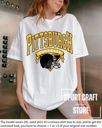 Vintage Pittsburgh T-shirt, Pittsburgh Fan Crewneck Sweatshirt, Distressed Pittsburgh Sweatshirt, Pittsburgh Gift, Colle