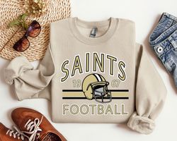 Saints Football Sweatshirt, Shirt Retro Style 90s Vintage Unisex Crewneck, Graphic Tee Gift For Football Fan Sport
