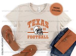 Texas Longhorns Crop Top, Light Weight Vintage Style Flowy Cropped Tee