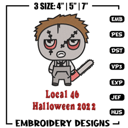 Local 46 embroidery design, Halloween embroidery, Embroidery file, Embroidery shirt, Emb design, Digital download