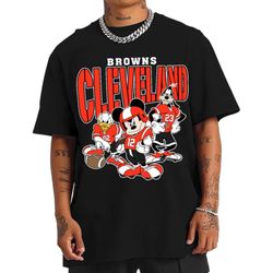 Vintage Cleveland Mickey Donald Duck And Goofy Football Team Sweatshirt, Cleveland Unisex Shirt, Cute Cleveland, Clevela