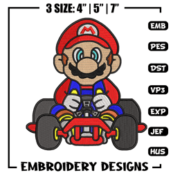 Mario car embroidery design, Mario embroidery, Embroidery file, Embroidery shirt, Emb design, Digital download