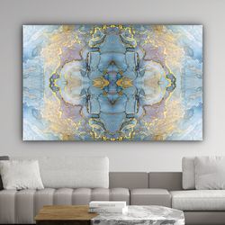 Blue Marble Canvas, Marble Wall Art, Marble Canvas, Marble Home Decor, Gold Marble, Gold Print, Luxury Wall Art, Luxury