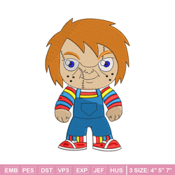 Chucky chibi embroidery design, Horror embroidery, Embroidery file,Embroidery shirt, Emb design, Digital download