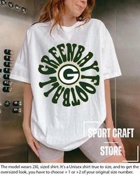 Green Bay Football T-shirt  Vintage Style Green Bay Football Crewneck  Football Sweatshirt  Green Bay Sweatshirt