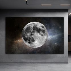 moon phases canvas, lunar eclipse canvas art, moon phases decor, moon canvas, lunar eclipse style canvas, space canvas-1