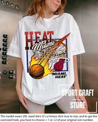 Vintage Miami Heat T-shirt, Vintage Miami Basketball Sweatshirt, Miami Sweatshirt Cute, Miami Crewneck Retro, Heat Baske