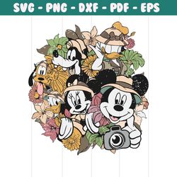Vintage Disney Mickey And Friend Animal Kingdom SVG File