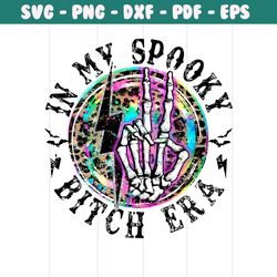 In My Spooky Bitch Era Halloween Skeleton PNG Download