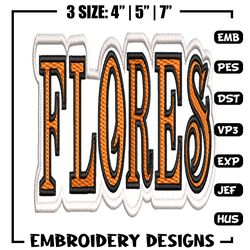 Orange Flores embroidery design, Orange Flores embroidery, logo design, embroidery file, logo shirt, Digital download.