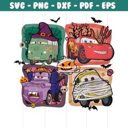 Retro Disney Pixar Cars Halloween PNG Sublimation Download