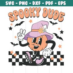 Funny Pumpkin Spooky Dude SVG Halloween Party SVG File