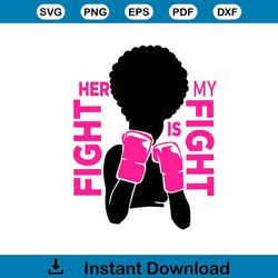Fight Woman Pink SVG Breast Cancer Awareness SVG File