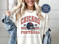 Chicago Bears Comfort Colors Shirt, Vintage Retro Style Football Tshirt