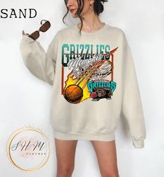 Grizzlies Basketball Oversized Sweatshirt Memphis Grizzlies TShirt 90s Oversized Graphic Hoodie Graphic Tees