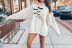 Bats Sweatshirt, Cute Halloween Sweatshirt, Womens Halloween Sweatshirt, Fall Shirt, Happy Halloween Shirt, Spooky Seaso
