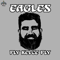 Eagles Fly Kelce Fly Face Tee White PNG Download