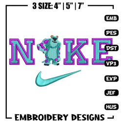 Sullivan x nike embroidery design, Disney embroidery, Embroidery file, Embroidery shirt, Nike design, Digital download
